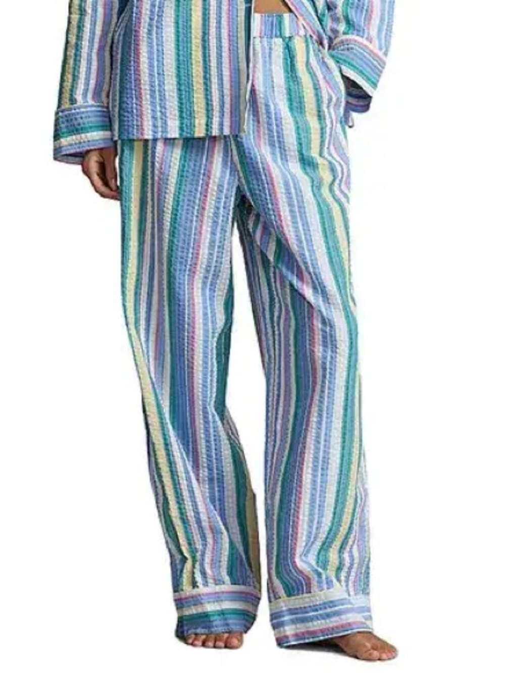 Polo Ralph Lauren striped seersucker colorful lounge pajama pj pants XS